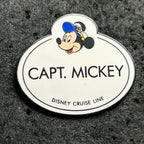 Vintage - Captain Mickey - Disney Cruise Line - Name Tag - Disney Pin