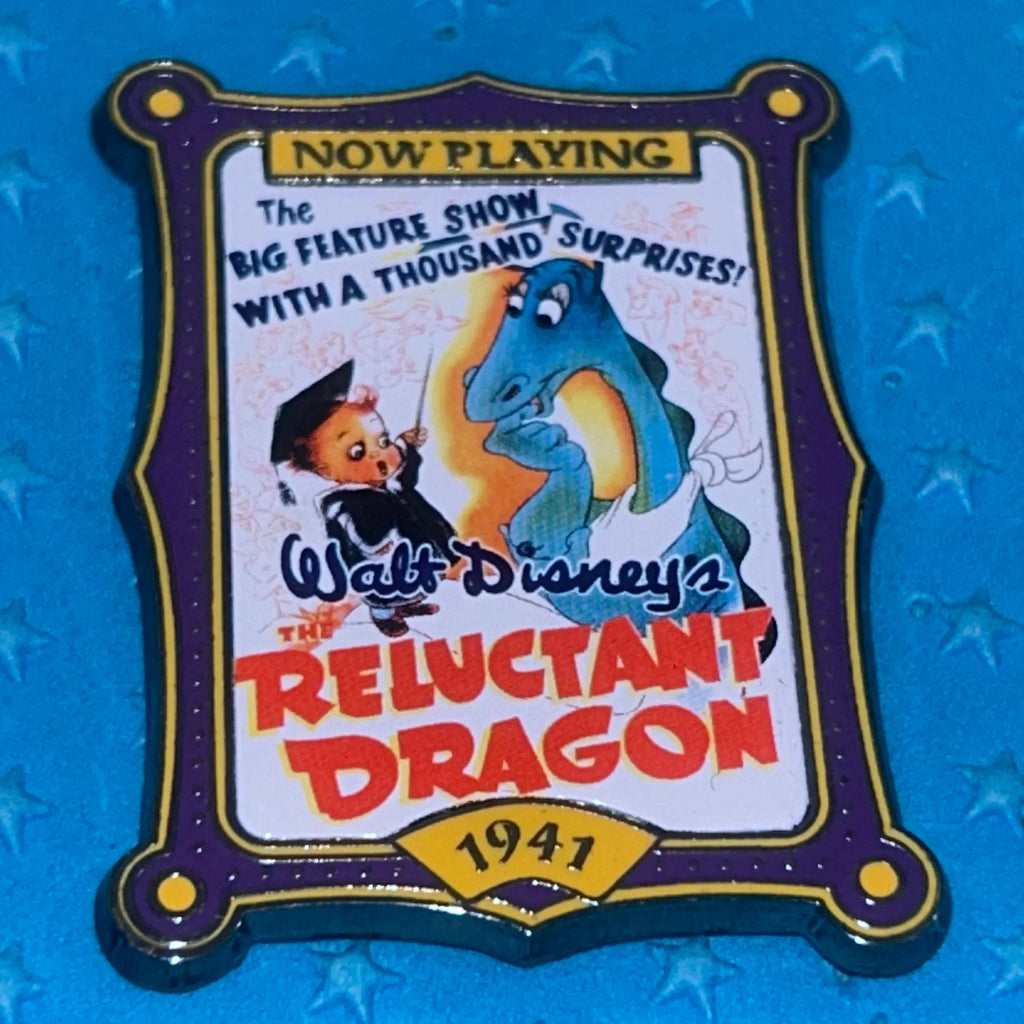2001 - Reluctant Dragon - Movie Poster - Disney Pin
