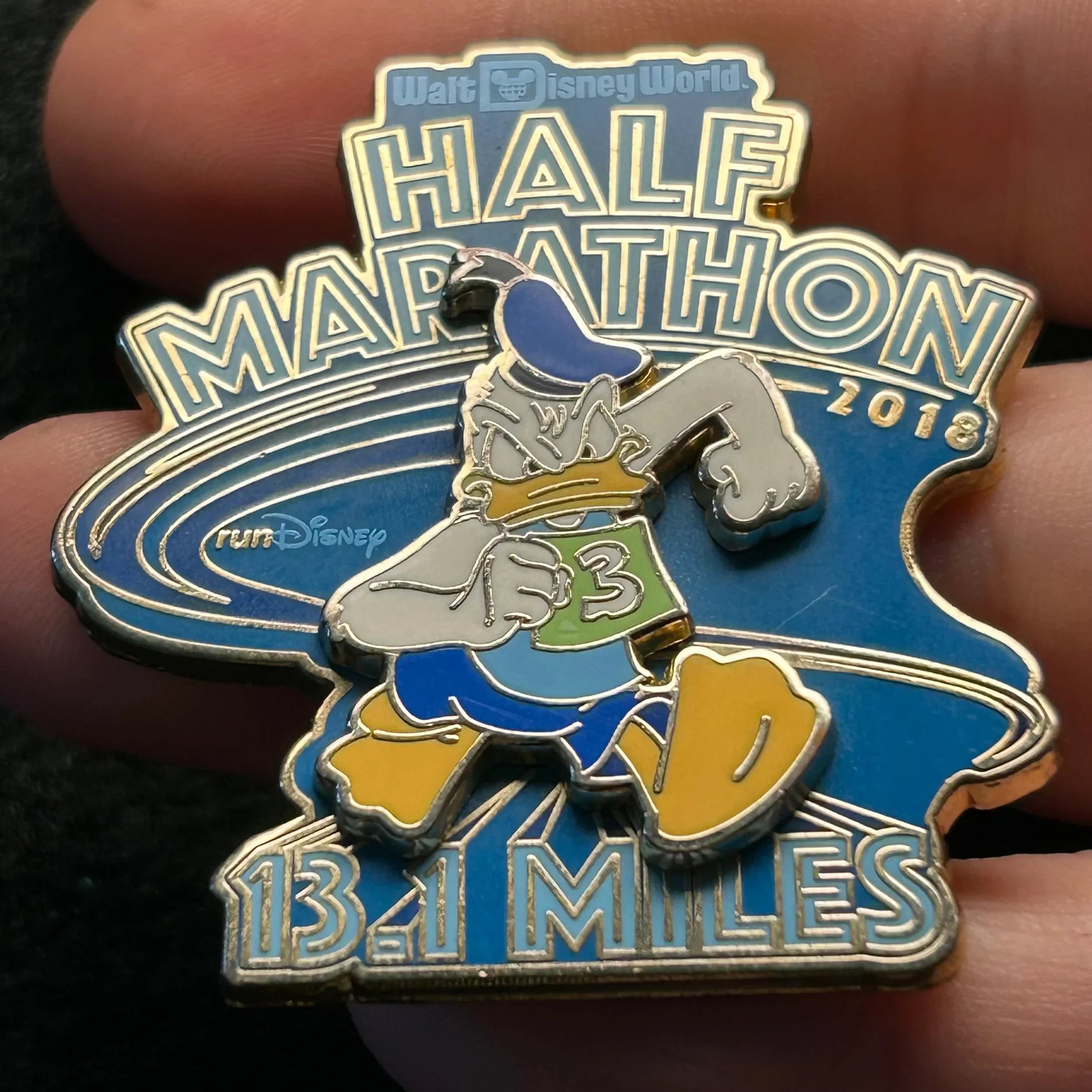 2018 - Donald Duck - 13.1 Miles - Half Marathon - WDW - LR - Disney Pin