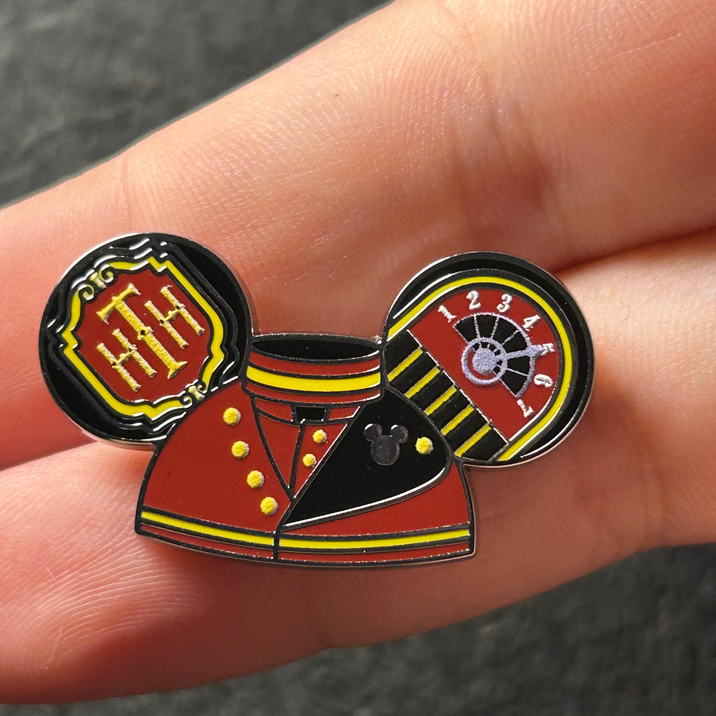 2025 - Hollywood Tower Hotel Mickey Hat - WAVE B - Hidden Mickey - Disney Pin