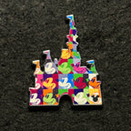 2025 - Colorful Mickey Head Side Profile Castle - WAVE B - Hidden Mickey - Disney Pin