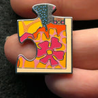 2023 - Animal Kingdom - Puzzle Piece - Pink Flower - Disney Pin