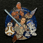 2025 - Star Wars Cluster - Rey BB8 Chewbacca R2D2 - Disney Pin