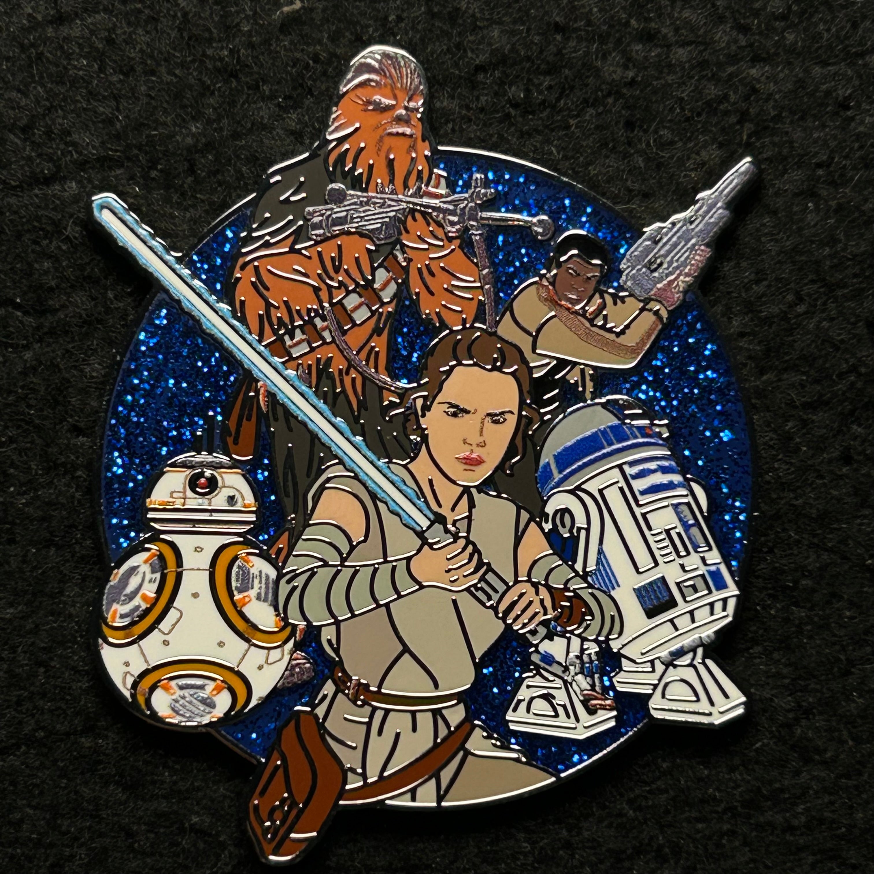 2025 - Star Wars Cluster - Rey BB8 Chewbacca R2D2 - Disney Pin