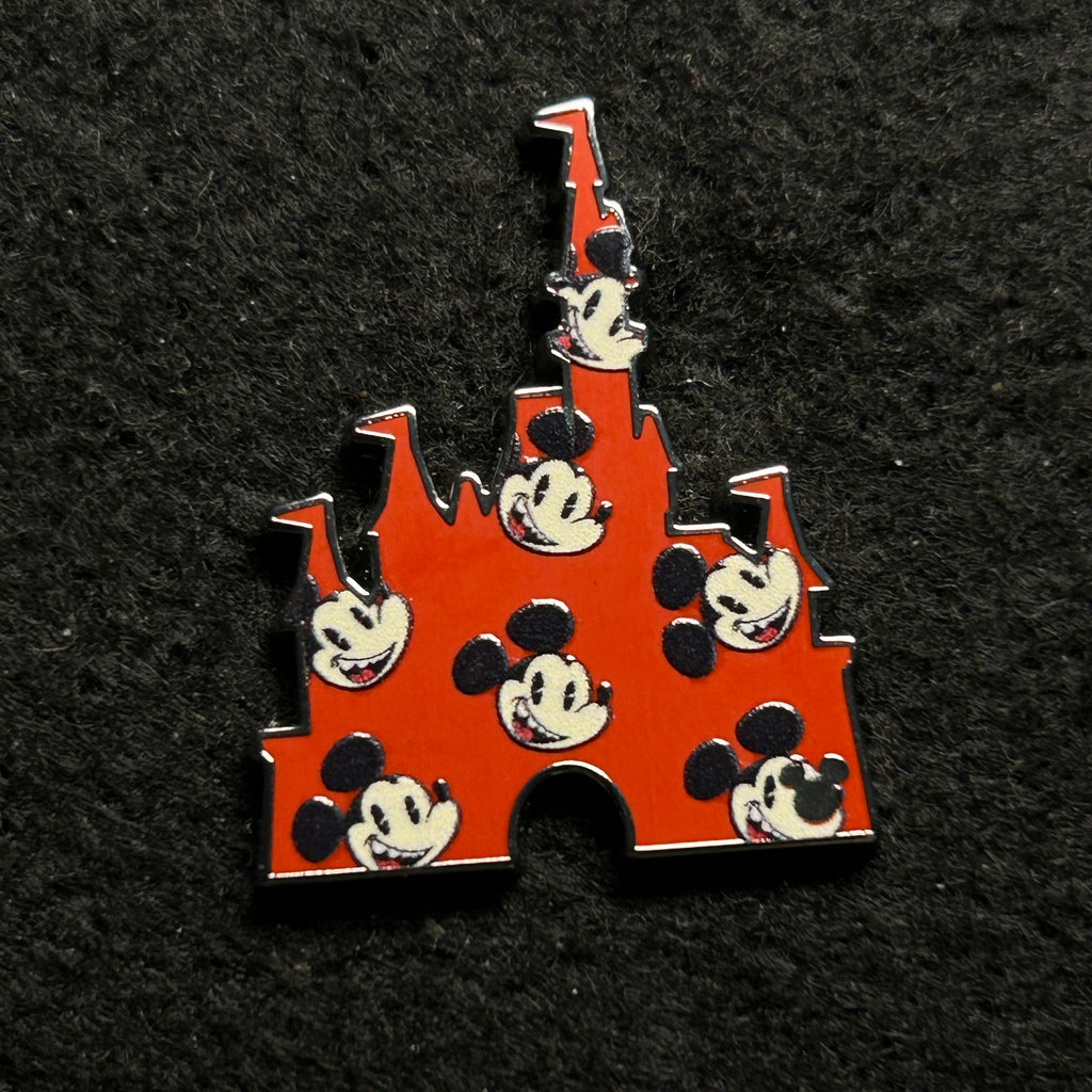 2025 - Red Mickey Side Profile Castle - WAVE B - Hidden Mickey - Disney Pin