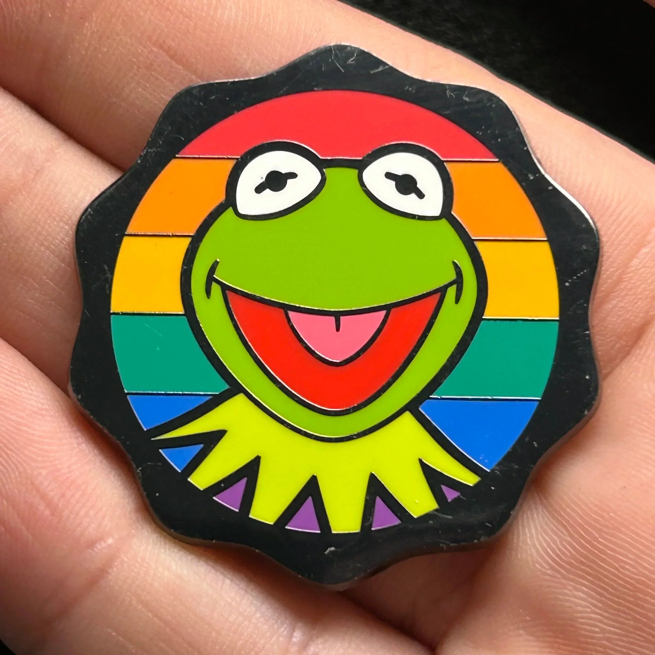 2024 -  Kermit The Frog Rainbow Background - Muppets - Pride - LR