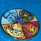 2023 - Elemental - Ember, Wade, Clod, and Lutz - Pixar - Current Mood - Spinner - Movie Club - Disney Pin