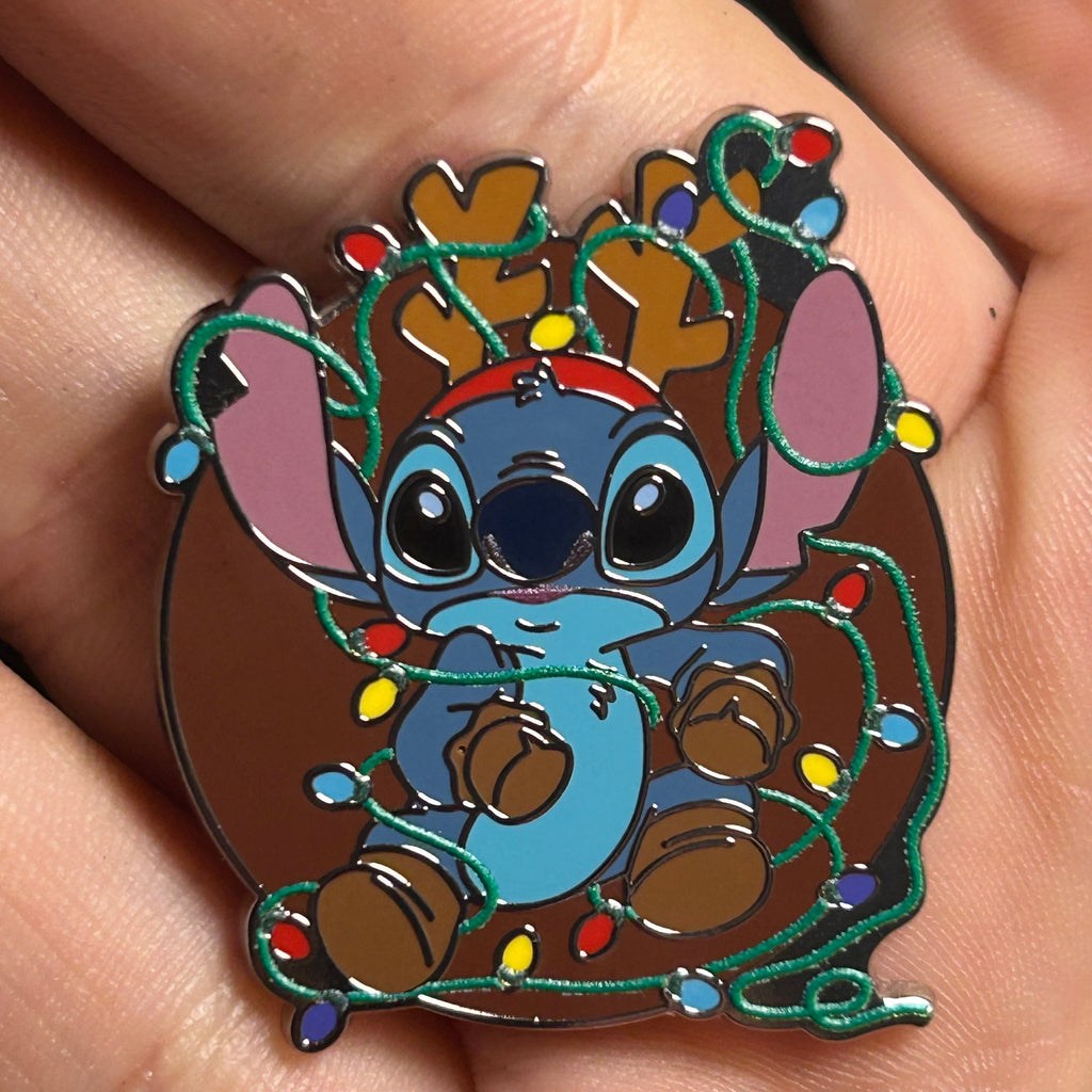 2025 - Stitch with Antlers and Christmas Lights - Merry Stitchmas - Mystery Series - Disney Pin