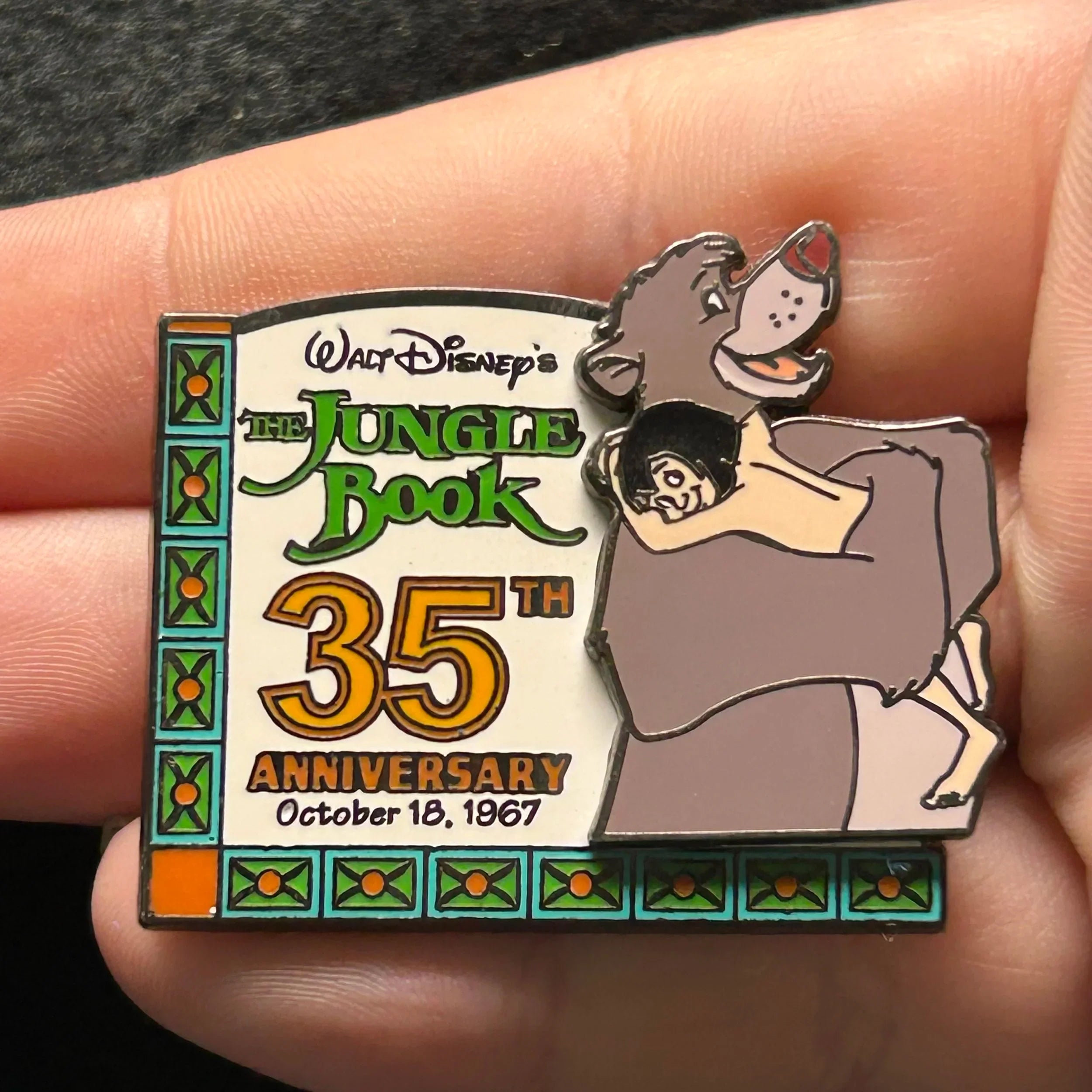 2002 - Baloo and Mowgli - Jungle Book - 35th Anniversary - LE 5,000 - Disney Pin