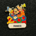 Francis - Mickey Mouse, Goofy, and Donald Duck - Name Series - Disney Pin