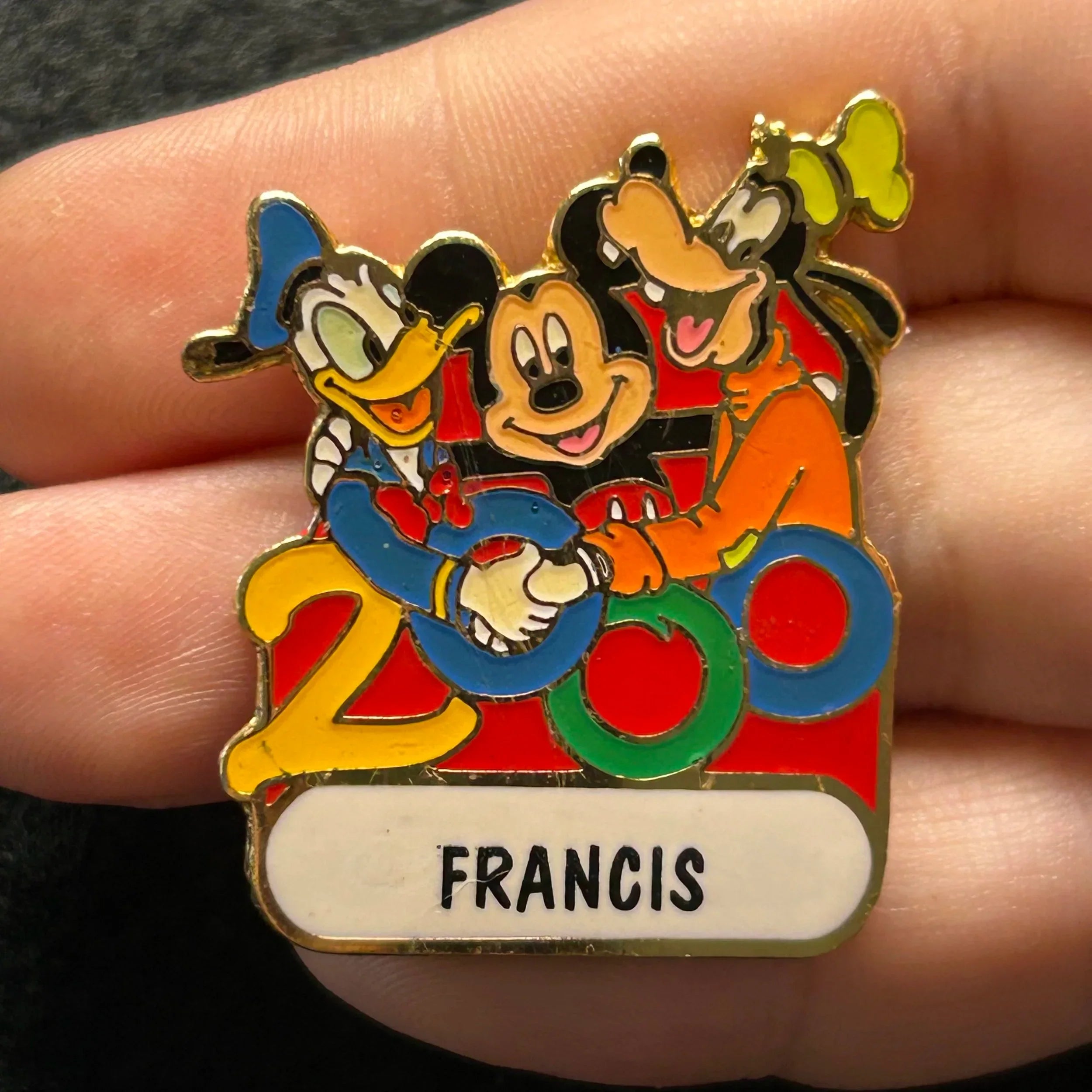 Francis - Mickey Mouse, Goofy, and Donald Duck - Name Series - Disney Pin