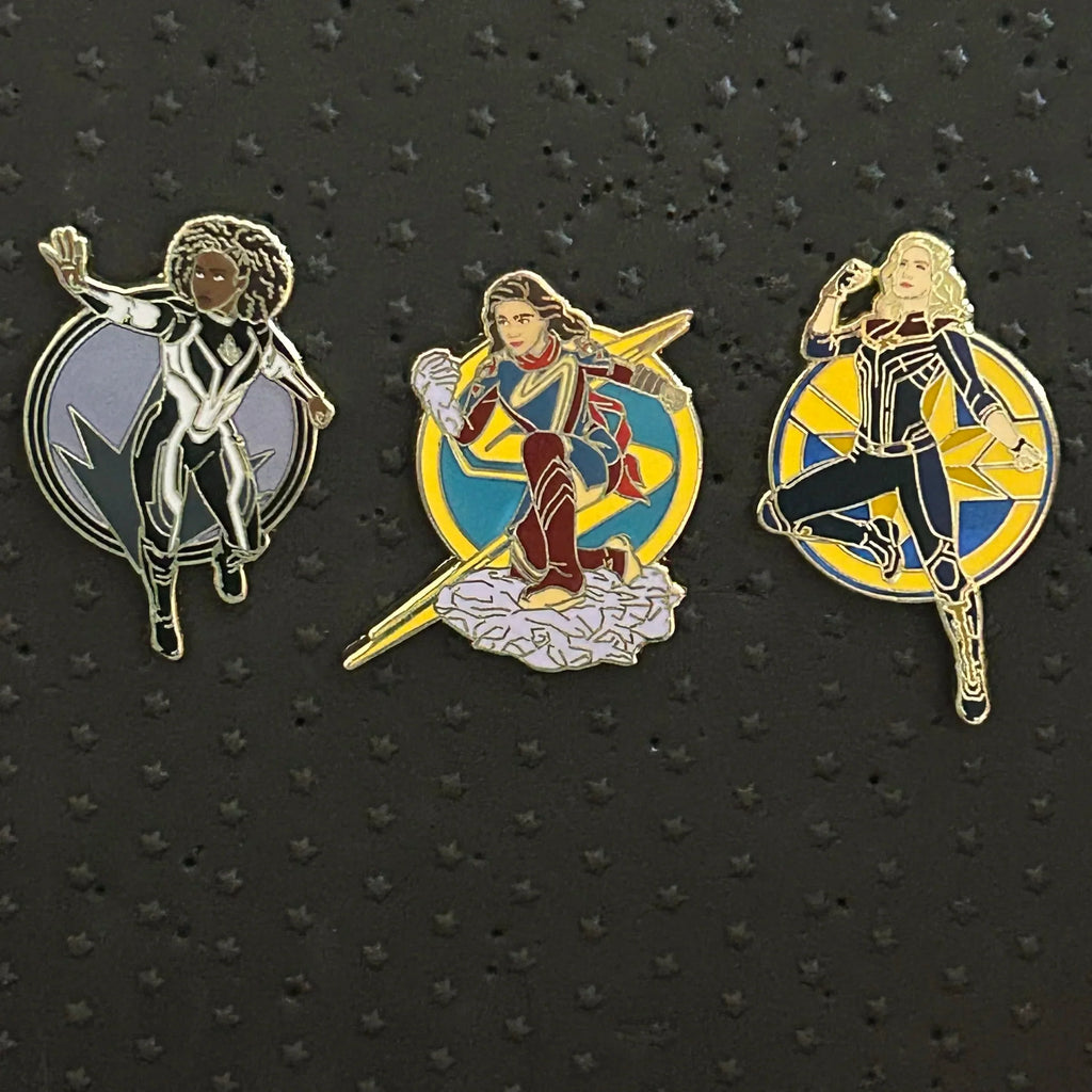 FULL SET - 2023 - Ms Marvel, Photon, and Captain Marvel - LR - Disney Pins