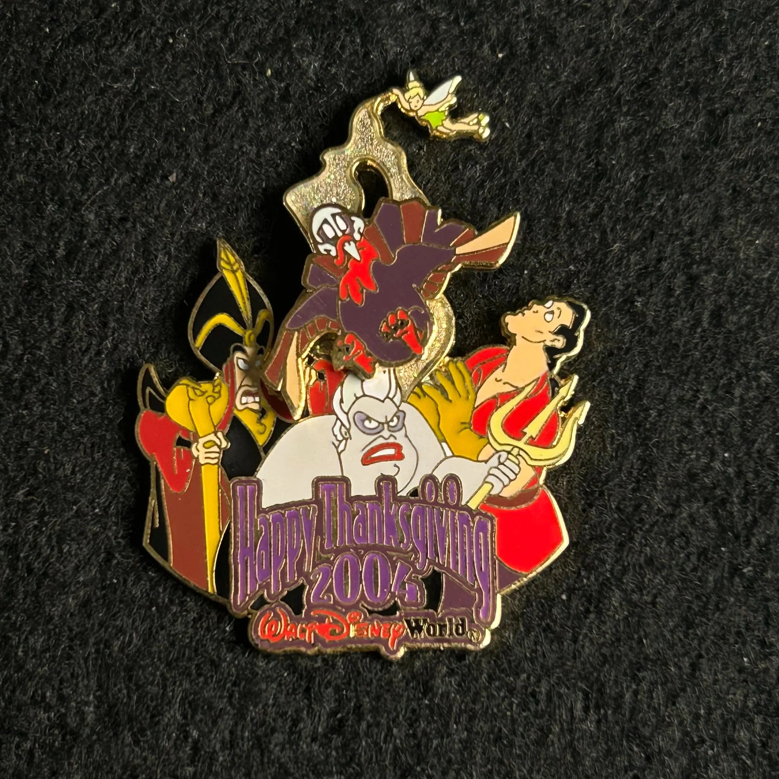 2004 - Ursula, Gaston, Jafar, Tinker Bell - Thanksgiving - LE 3,500 - Disney Pin