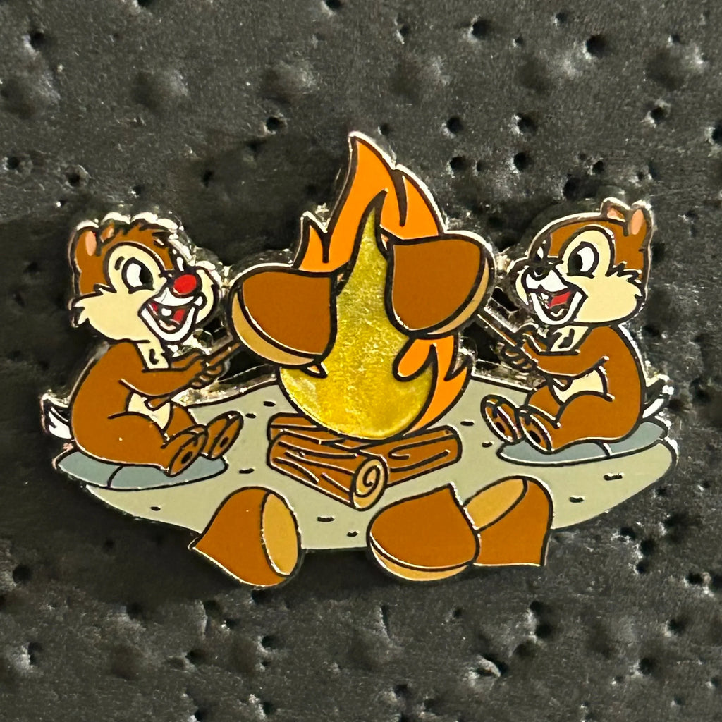 2022 - Chip and Dale - Roasting Acorns at Camp Fire - Disney Pin