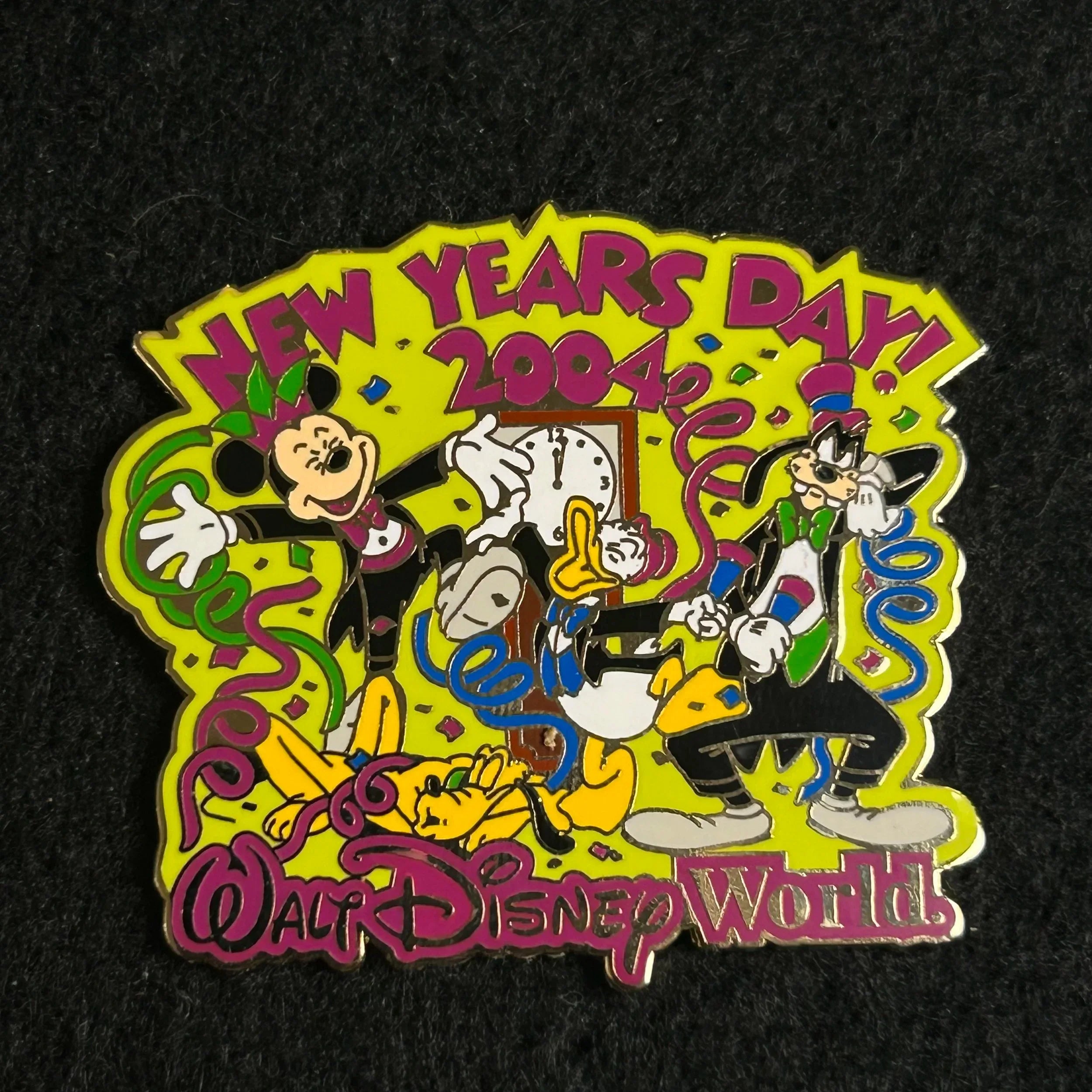 2004 - Mickey, Donald, Goofy, and Pluto - New Years Day - LE 7,500 - Disney Pin