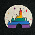 2025 - LGBTQ+ - Rainbow Castle - White Glitter Background - Disney Pin
