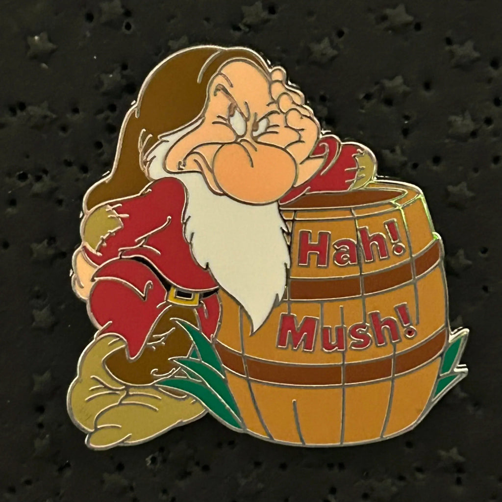 2024 - Grumpy - Leaning on Barrel - Snow White - 7 Dwarfs - Disney Pin