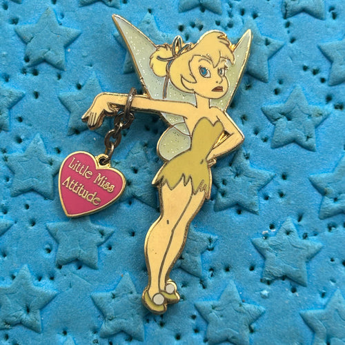 2003 - Tinker Bell - “Little Miss Attitude” - Dangling Heart Charm - Disney Pin