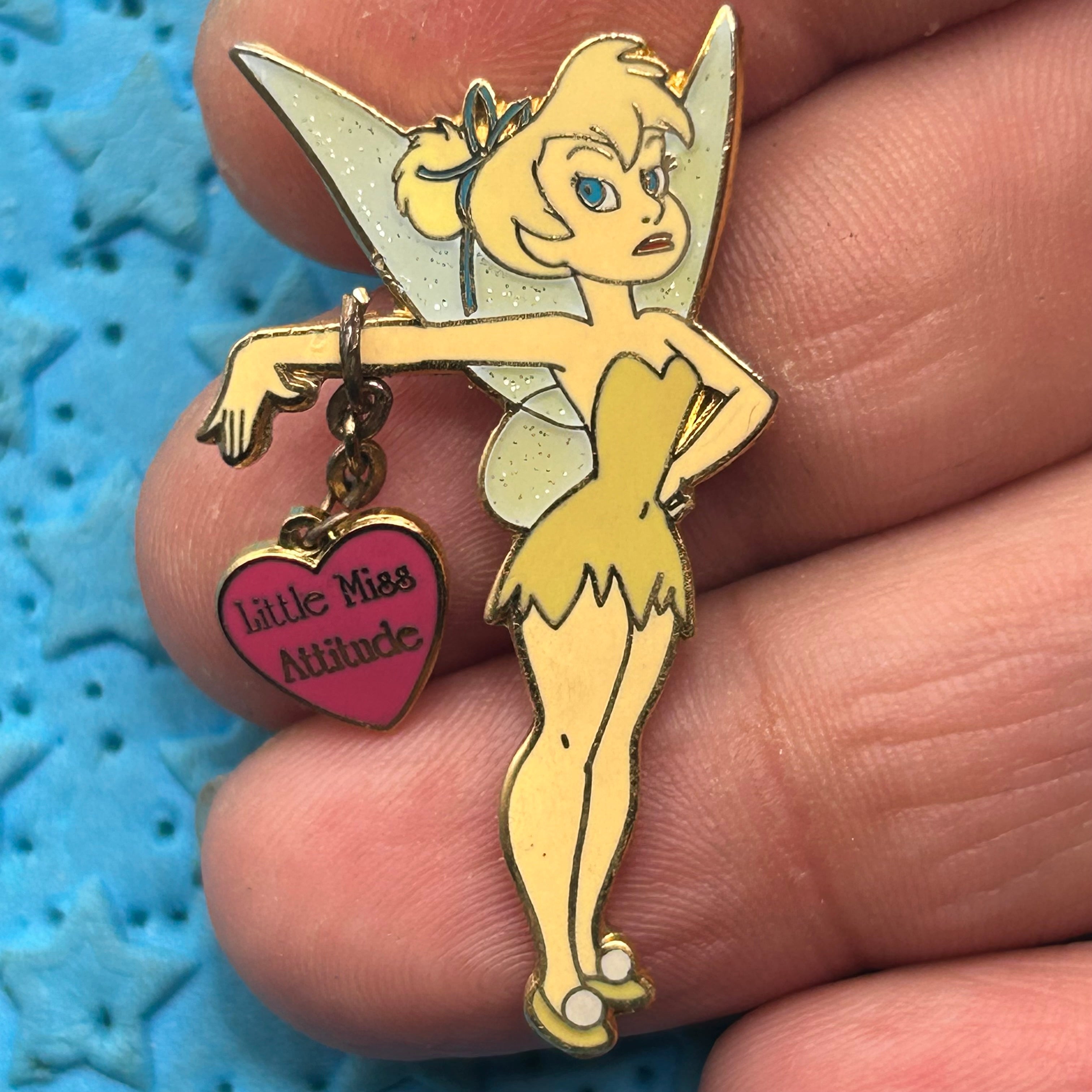 2003 - Tinker Bell - “Little Miss Attitude” - Dangling Heart Charm - Disney Pin