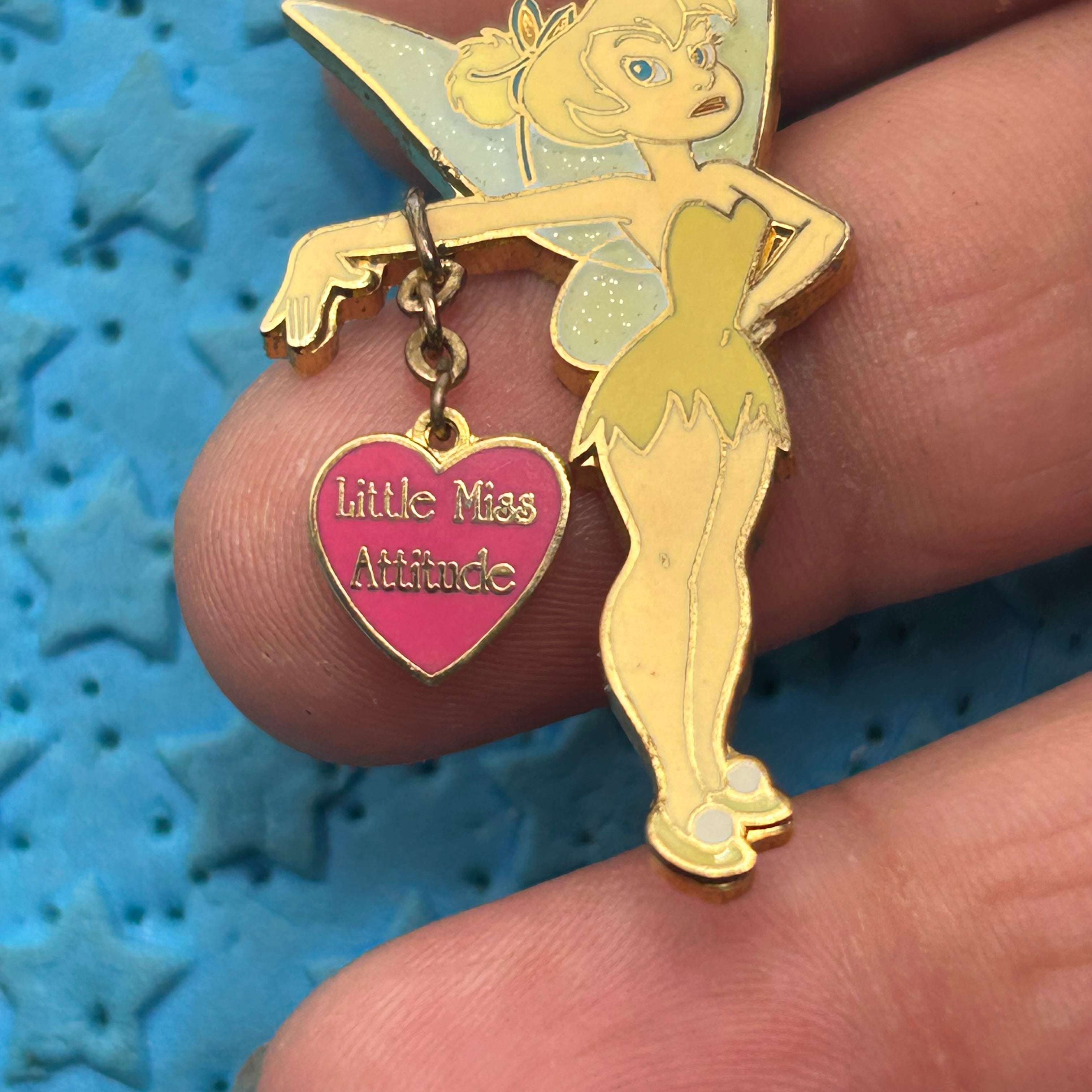 2003 - Tinker Bell - “Little Miss Attitude” - Dangling Heart Charm - Disney Pin