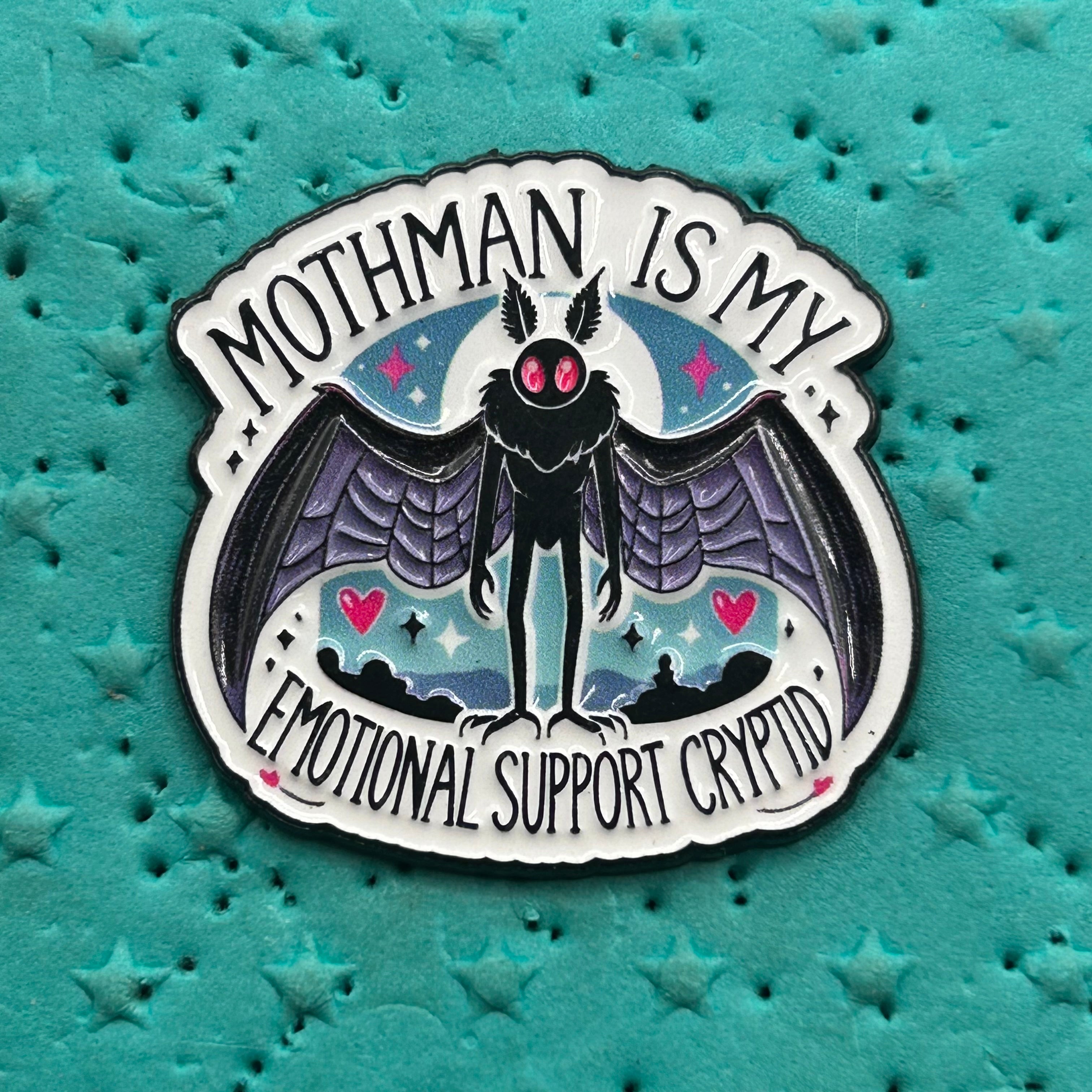 Mothman is my Emotional Support Cryptid Pin