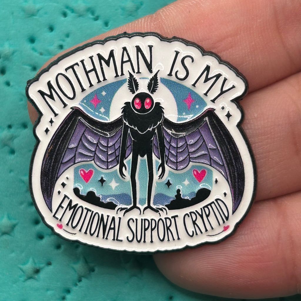 Mothman is my Emotional Support Cryptid Pin