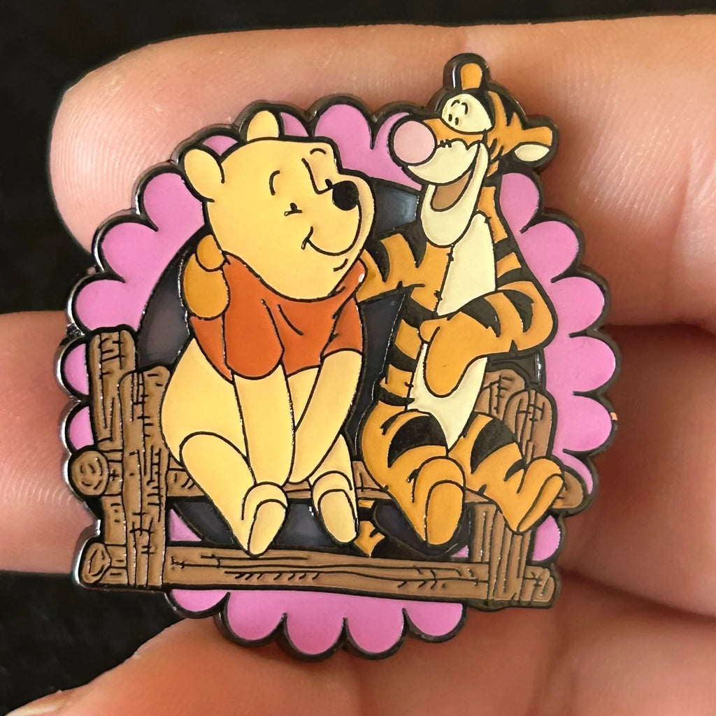Loungefly - Winnie the Pooh and Tigger - Sitting on Log - Disney Pin