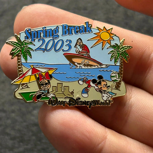 2003 - Mickey, Minnie, & Goofy - Spring Break - At The Beach - LE 3,000 - Disney Pin
