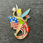 2003 - Tinker Bell - Peter Pan - USA - Flag and Sparklers - Disney Pin