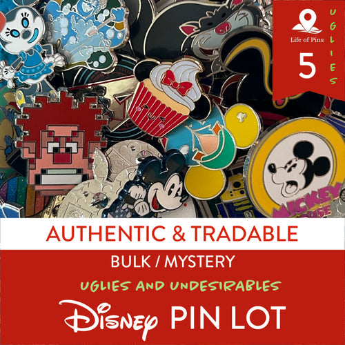 (UGLIES) Authentic Disney Pin Lot of 5 | No Duplicates or Scrappers