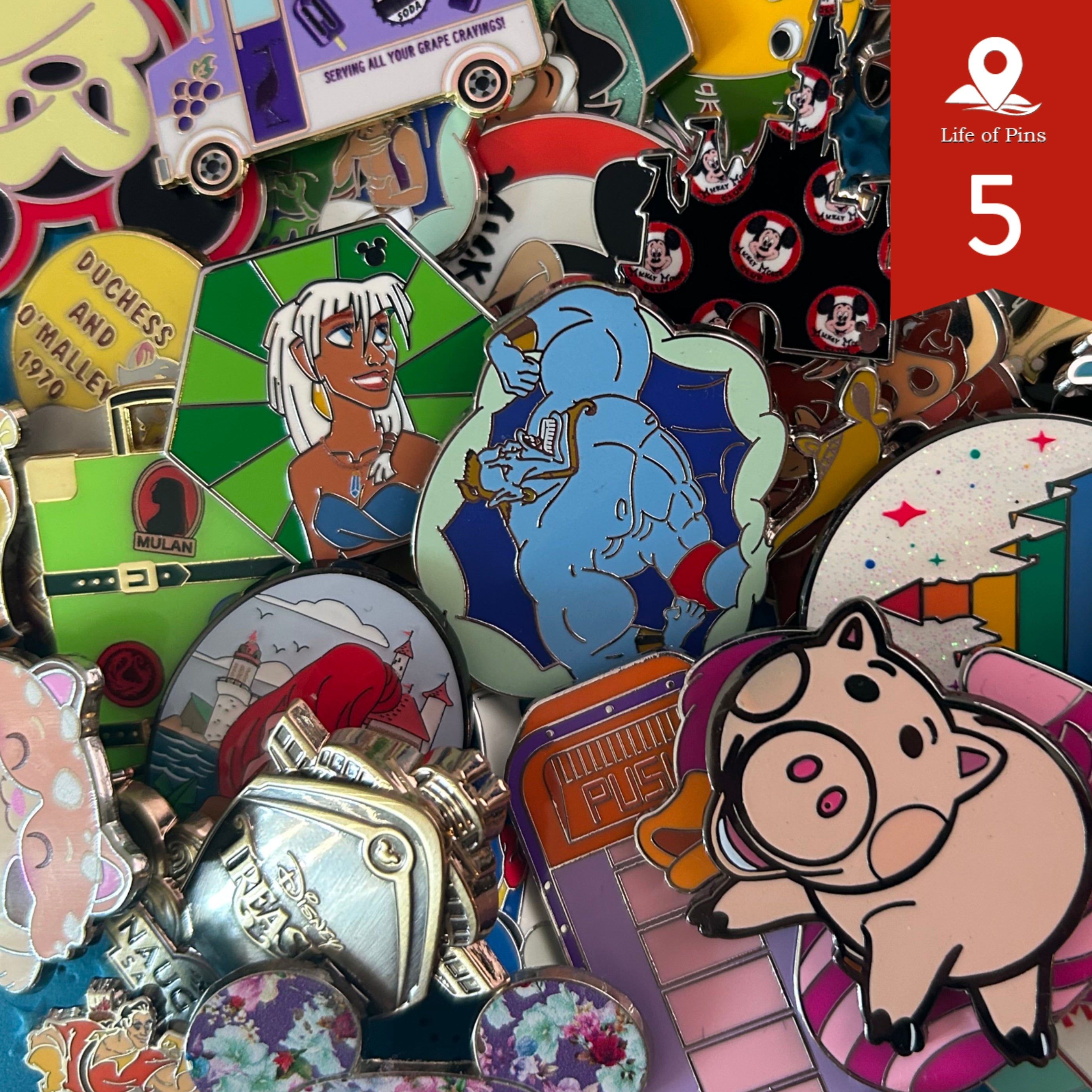 Authentic Disney Pin Lot of 5 | No Duplicates or Scrappers