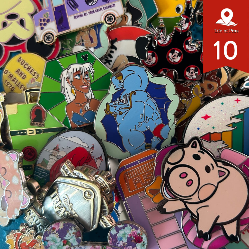 Authentic Disney Pin Lot of 10 | No Duplicates or Scrappers