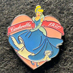 2000 - Cinderella 1950 - Countdown to Millennium - Pink Heart - Disney Pin
